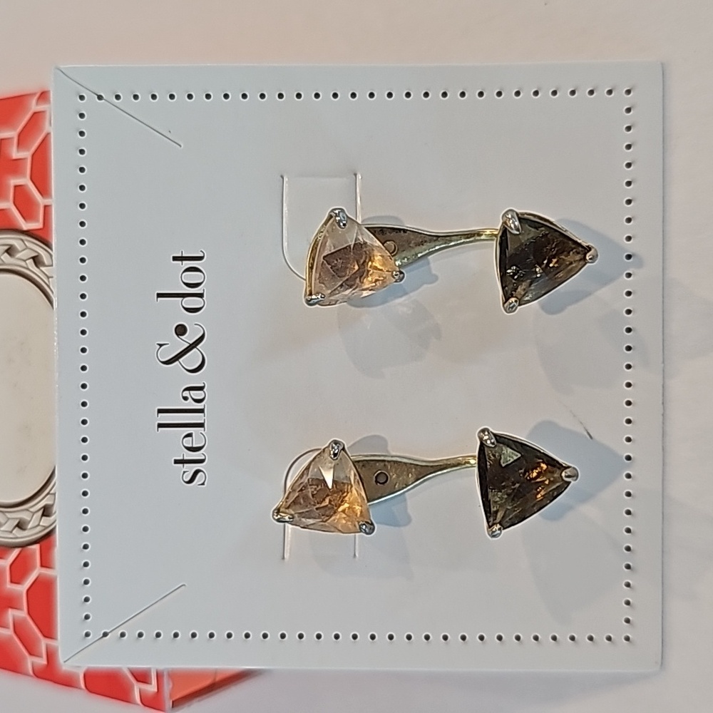 Stella & Dot Triad Ear Jacket Earrings
